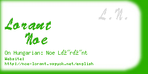 lorant noe business card